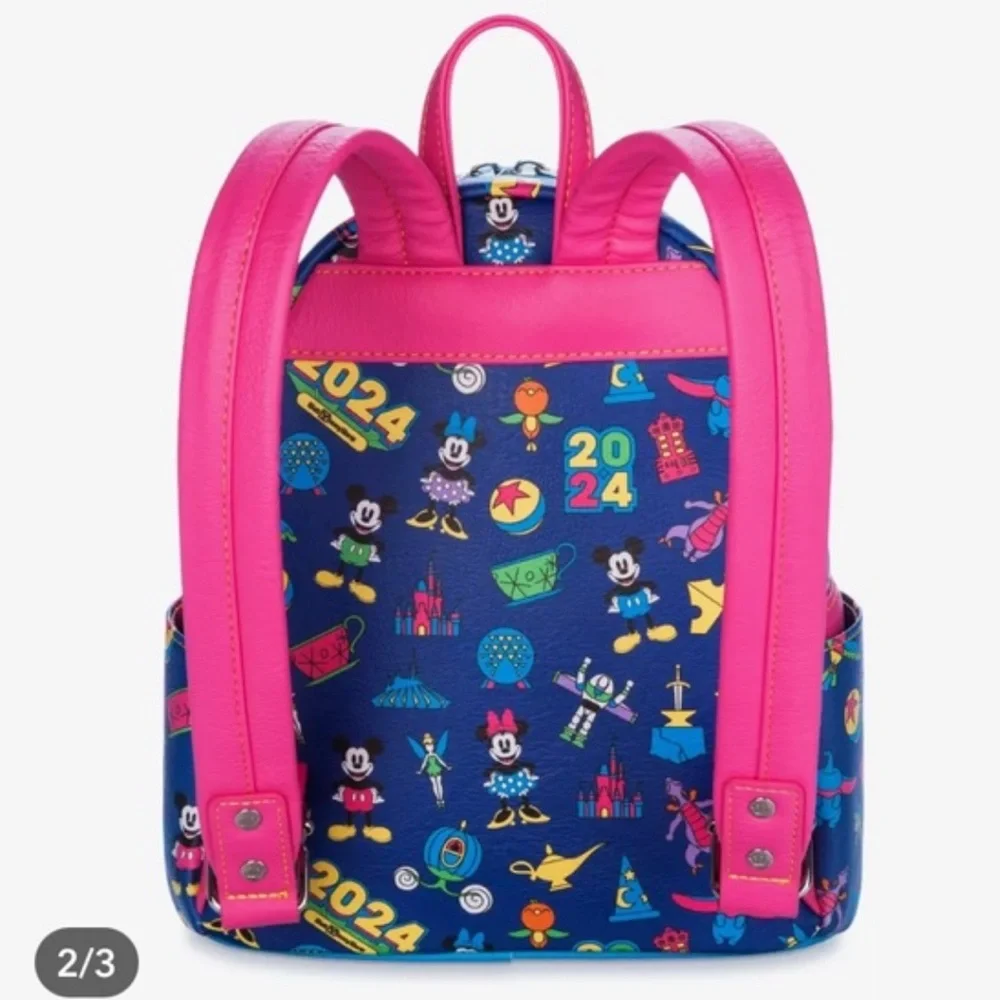 NWT Disney Parks Loungefly Brave New World 2024 Mickey & Friends Mini Backpack